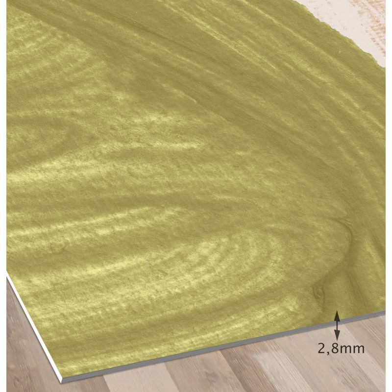 Desari Vinyl Machine Printed Area Rug, Rectangle 3'3.4" x 4'11.1"