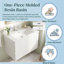 Meuble-lavabo suspendu flottant en mélamine de bois de 30 po avec lavabo intégré en résine et carbonate de calcium, quincaillerie de qualité supérieure à fermeture en douceur, aménagement de rangement intelligent et spacieux (entièrement assemblé)-1820650576