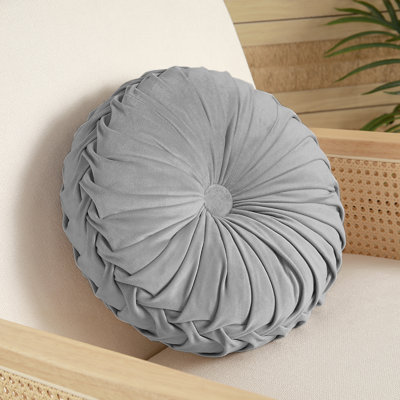 Cotton Grey Circular Backrest Cushion