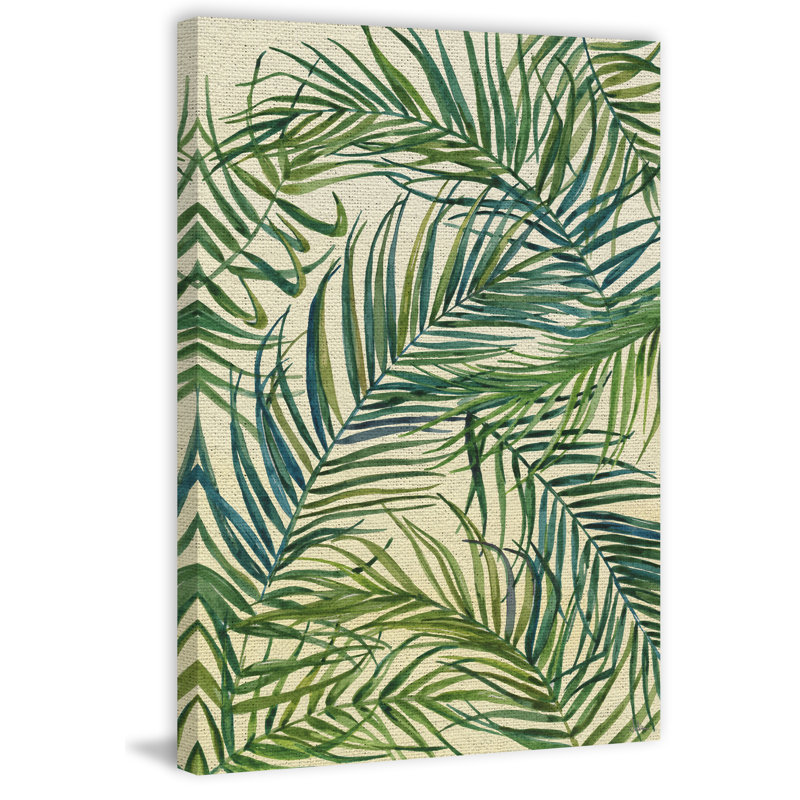 Palm Leaves On Sunday by Julia Posokhova - Wrapped Canvas Print, 30 cm H x 20 cm W x 4 cm D