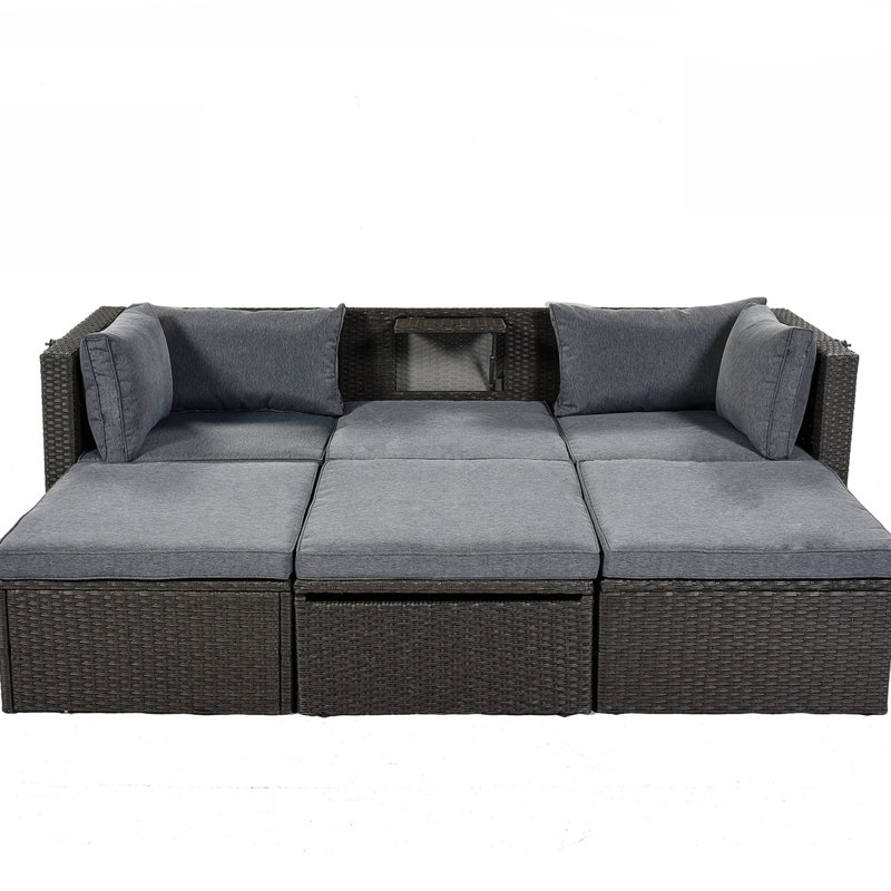Ensemble de chaises longues d'extérieur Crenwick, Gris