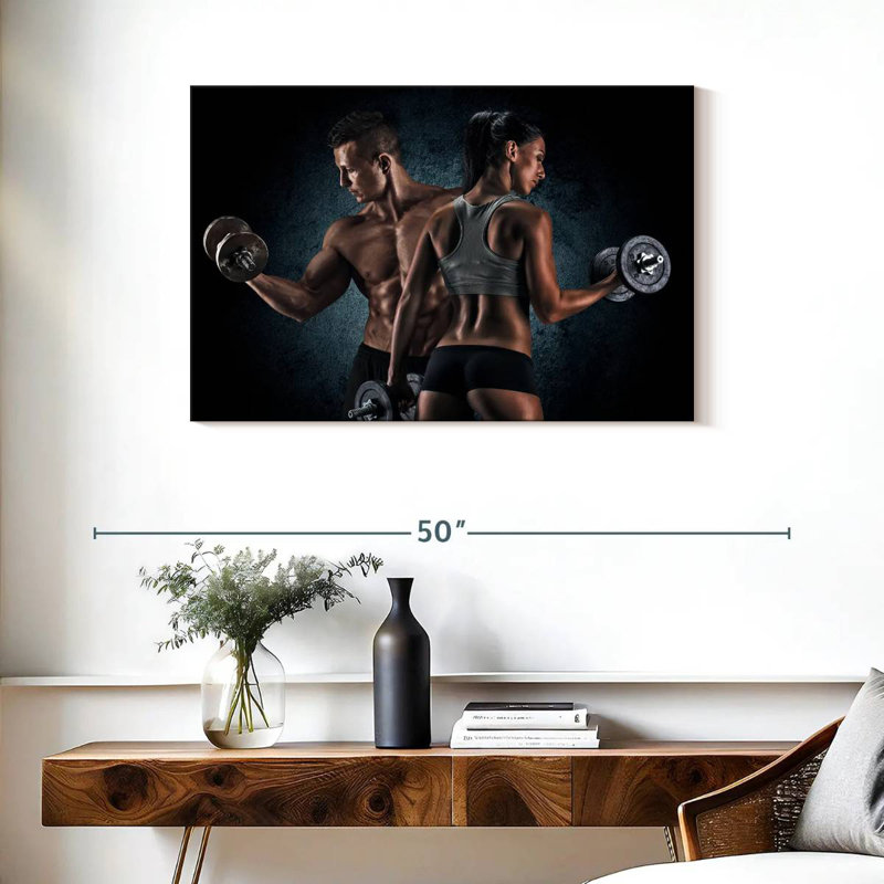 Senne Gym Couple, 24" H x 36" W