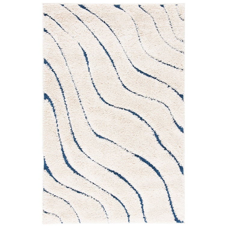 Tapis crème / bleu Ashal