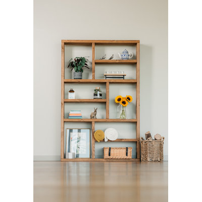 Blackhorse 200cm H x 130cm W Solid Wood Geometric Bookcase