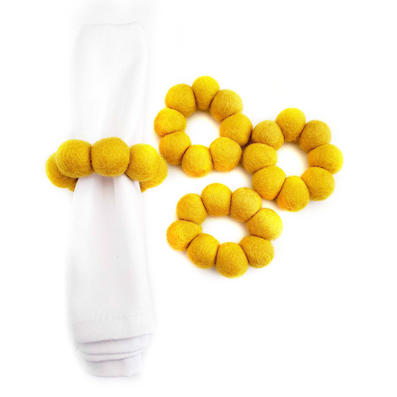 Rond de serviette à un brin, Moutarde pure