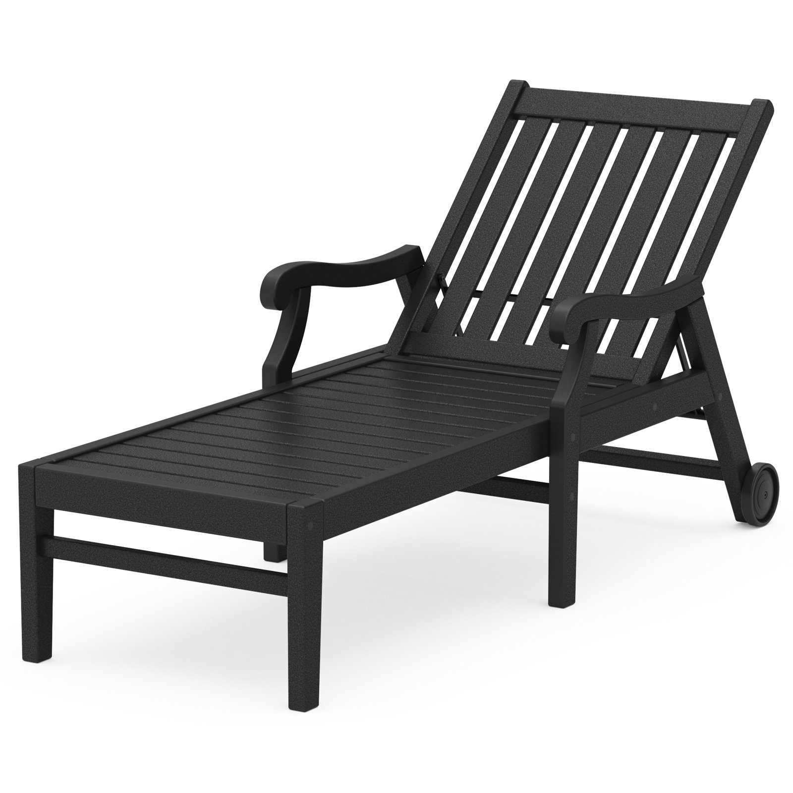 POLYWOOD® Verlyn 30" Patio Chaise Lounge, Black