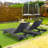 Upshaw Tabatha All Weather Outdoor Patio Wicker HDPE Rattan Chaise Lounge Set (Set of 2)