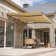 Motorized Retractable Awning with Wind/Sun Sensor, Remote Control and LED Light
