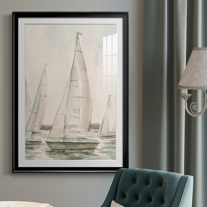 Sail Scribble I - reproduction de cadre photo, H 42,5 po x l 30,5 po x P 1 po, Noir