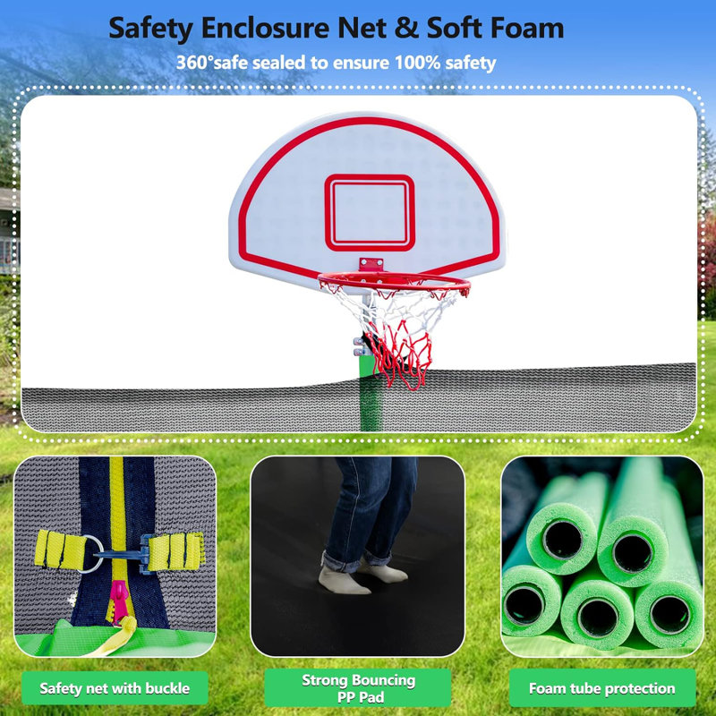 Trampoline Sapphome, Vert / noir