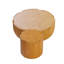 Ensemble de 2 tables basses et tables d'appoint rondes en bois naturel 2 pièces MGO
