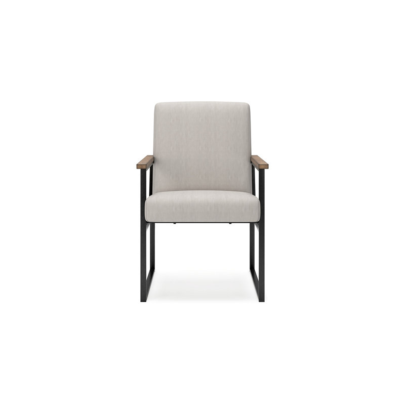 Chaise de bureau Tey, siège et dossier rembourrés gris, structure en métal noir