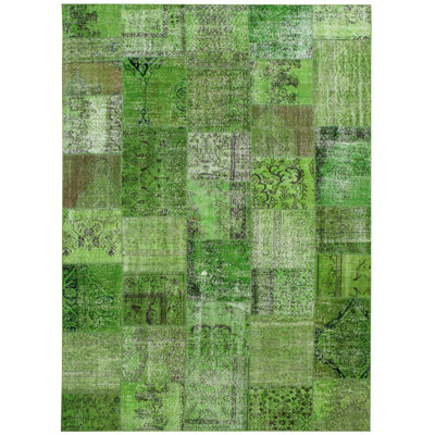 Overdye One-of-a-Kind Rectangle 8'3" X 11'6" Wool Area Rug in