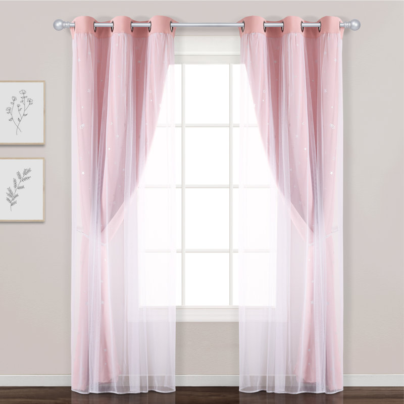 Star Room Darkening Curtain Pair, 38" W x 84" L