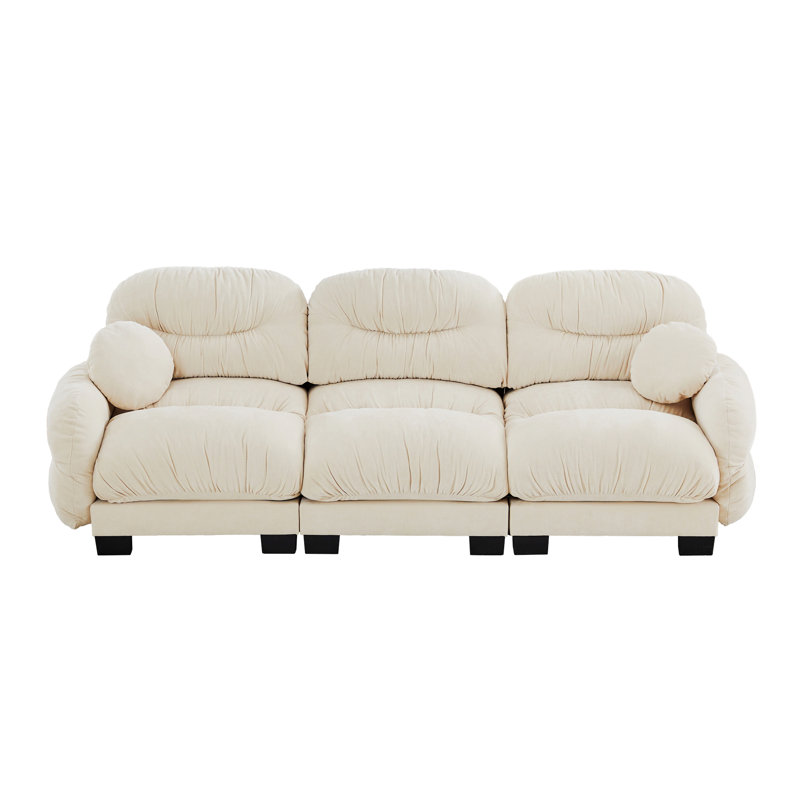 Canapé modulaire 3 places Chenille, Chenille beige