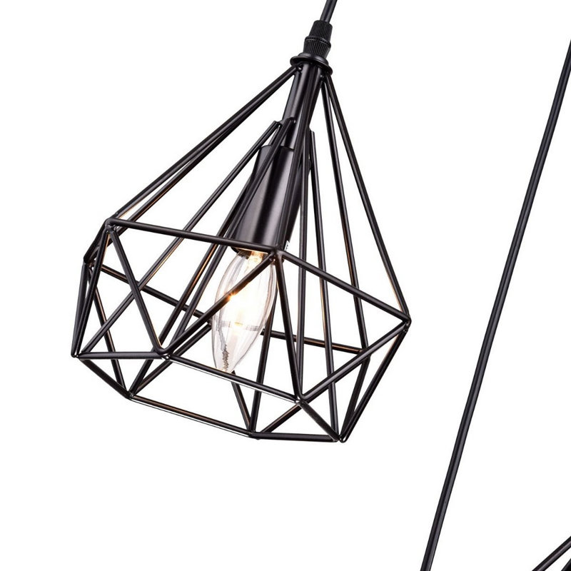 Luminaire suspendu géométrique 3 lumières grappe Breedlove