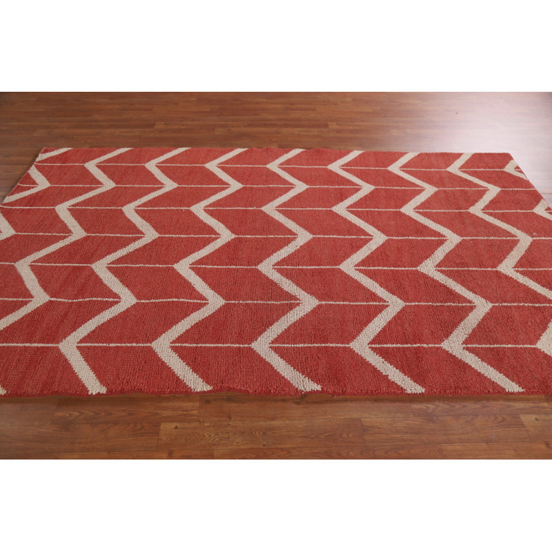 Tapis oriental rouge fait à la main 5 x 8 Gabbeh