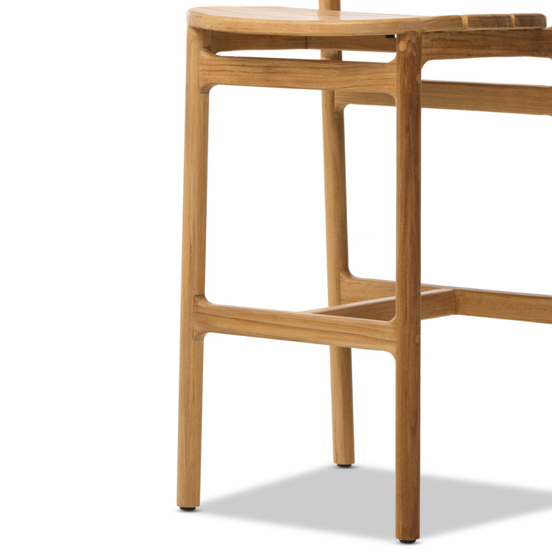 Tabouret d'extérieur Baden-Teck sablé-FSC-Comptoir, 23.81"