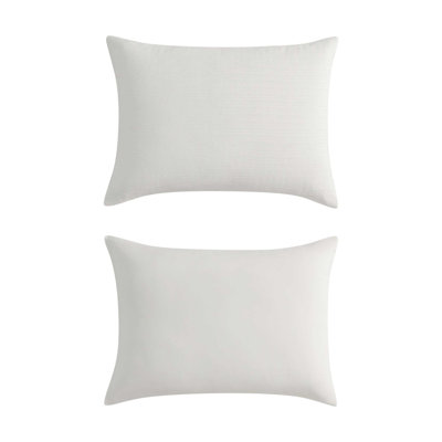Vera Wang Crinkle Solid White Duvet Cover Set