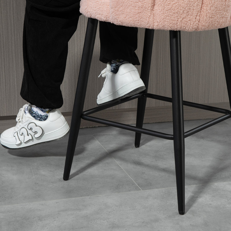 Tabouret de comptoir 25,6 po Melvie, Rose