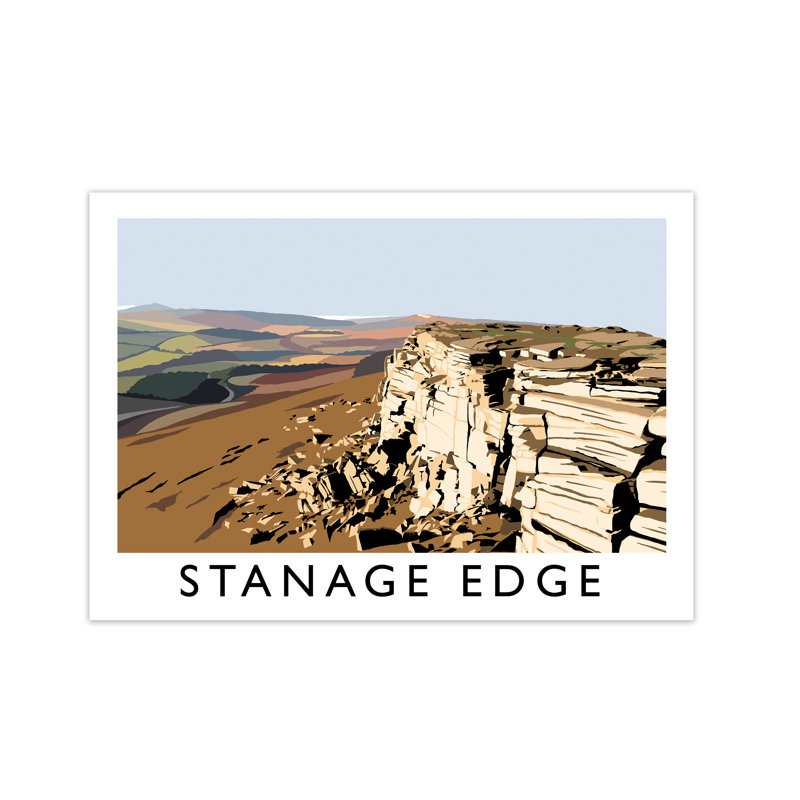 Stanage Edge by Richard O'Neill - Print, 594 cm H x 814 cm W