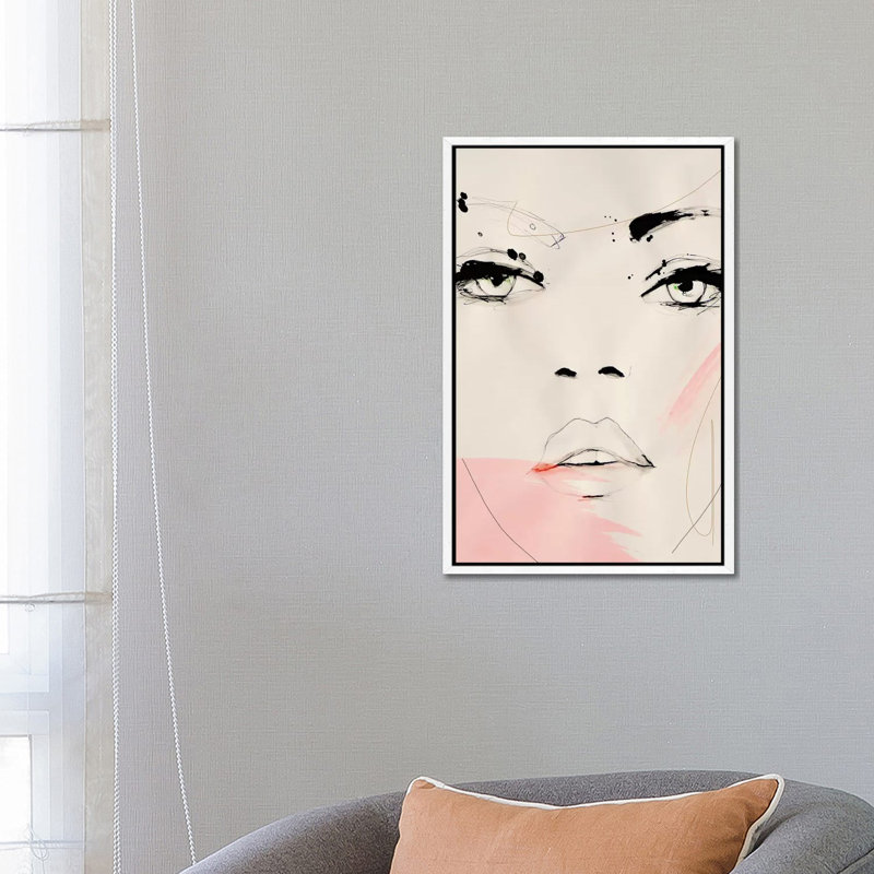 Shadow Opus by Leigh Viner - Painting on Canvas, White Framed, 66.04 cm H x 45.72 cm W