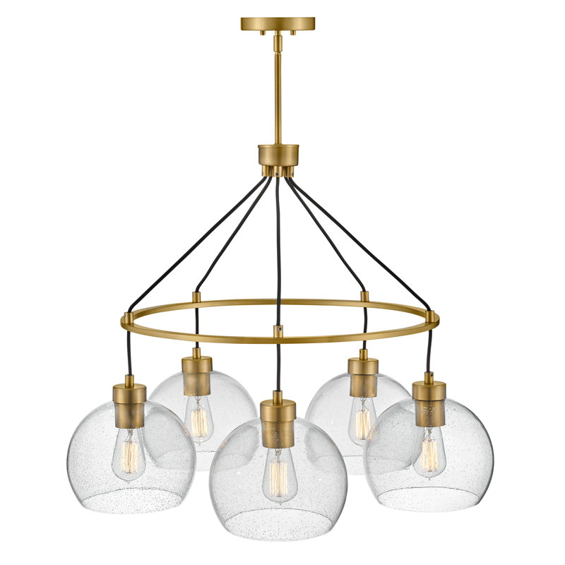 Rumi Medium 5-Light Single Tier Chandelier with Globe Shades