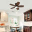 Hot Ventilateur de plafond noir moderne 32 pouces avec lumière et 3 pales en bois massif avec moteur à courant continu réversible-2093858721