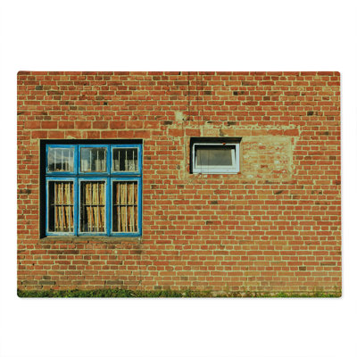 Ambesonne Industrial Cutting Board Large Size Old Windows Multicolor