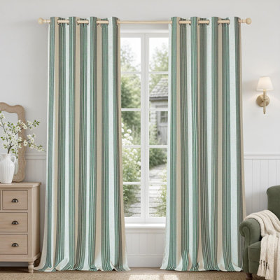 Romelia Saki Print Room Darkening Grommet Curtain Panel