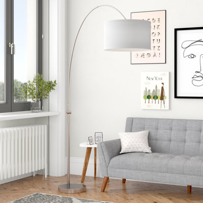 Shaftesbury 218.4cm Chrome Arched Floor Lamp