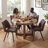 Mackensie Upholstered Dining Chairs Faux Leather Kitchen Chairs with Metal Legs-1464084918