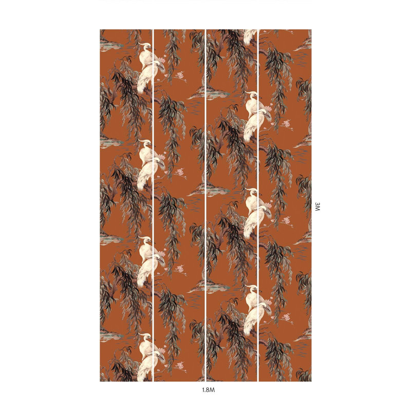 Zeus 9.84' L x 70.87" W Wallpaper Roll, Tobacco