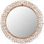 Ilasha Round Framed Wall Mounted Accent Mirror in Burnt Copper
