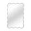 Miroir de salle de bain suspendu rectangulaire ondulé 20 po x 30 po, pour chambre à coucher, salle de bain, salon, miroir de meuble-lavabo mural en verre pour hall d'entrée, blanc-129619214