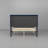 Queen Size Blue Upholstered Platform Bed Frame With Diamond Tufted Headboard And Metal Accents