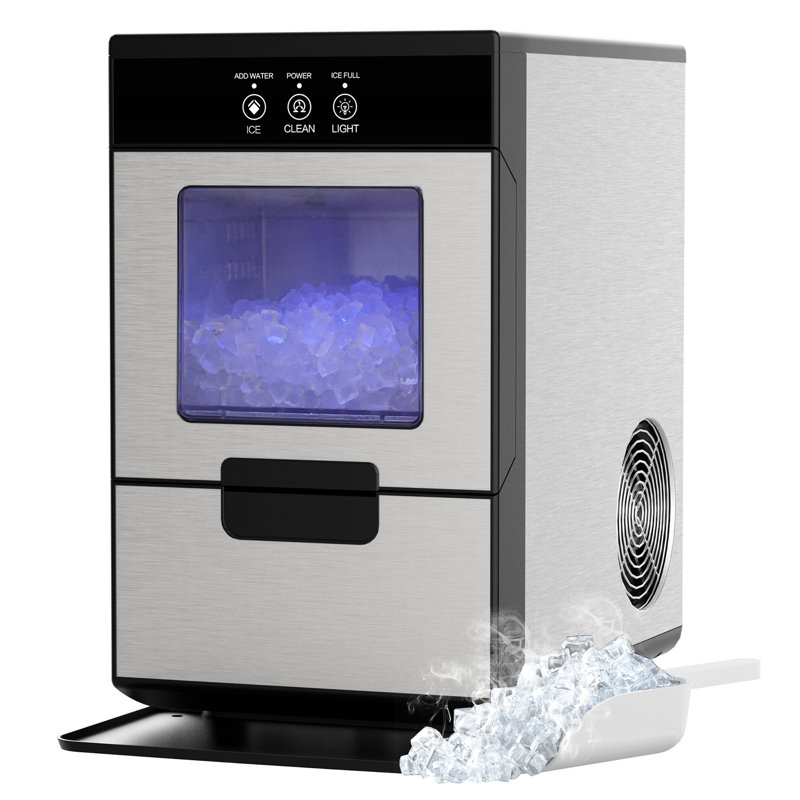 Advwin 44Lbs. Machine à glaçons de comptoir à production quotidienne, machine à glaçons avec glace à croquer, pour la maison, la cuisine et le bureau