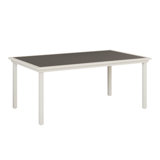 Berlin Gardens Vida Aluminum Matte White Base 73″ Dining Table