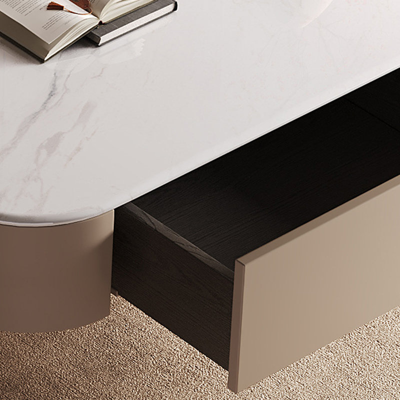 Table basse White Stone + Bois manufacturé
