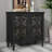 Vintage Cabinet with Adjustable Shelves, Sideboard with Hollow Carved -2071197365