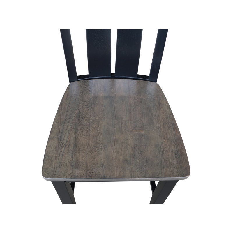 Tabouret de bar à hauteur de comptoir Hermelinda, Charbon