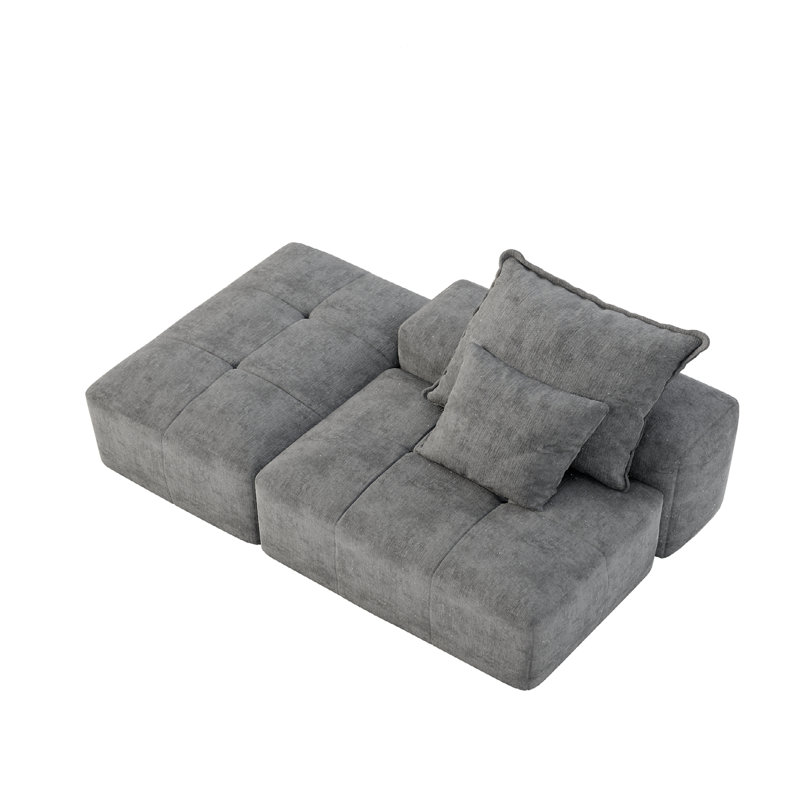 Canapé modulaire surdimensionné Modern, Gris chenille