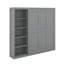 Lit escamotable double avec tablettes-914257271
