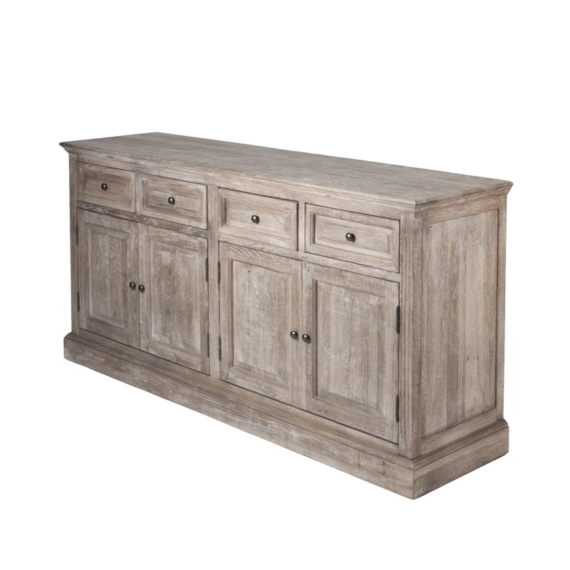 Albert 68'' W Solid Wood Sideboard, Limed Gray Oak