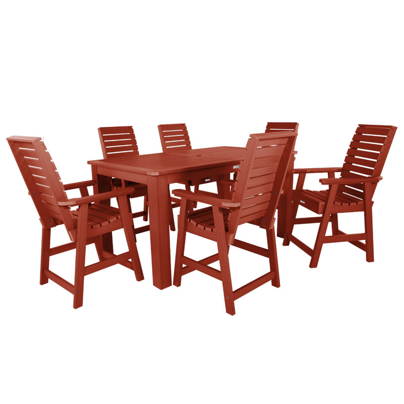 Ensemble de salle à manger rectangulaire pour 6 personnes Midwest, H 43,3 po x l 55,5 po x L 86,5 po, Gris havre