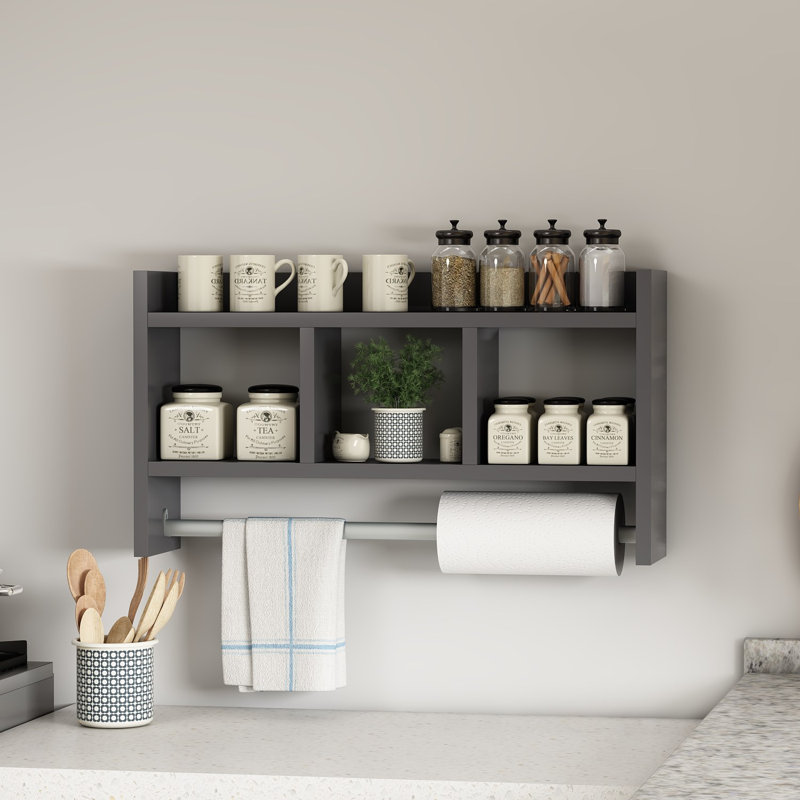 Locelso Floating Shelf, Grey