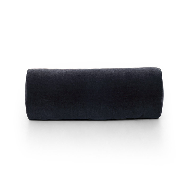 Bridger Viscose Blend Bolster Pillow Cover & Insert, Monte Navy, Bolster 8"H x 20"W