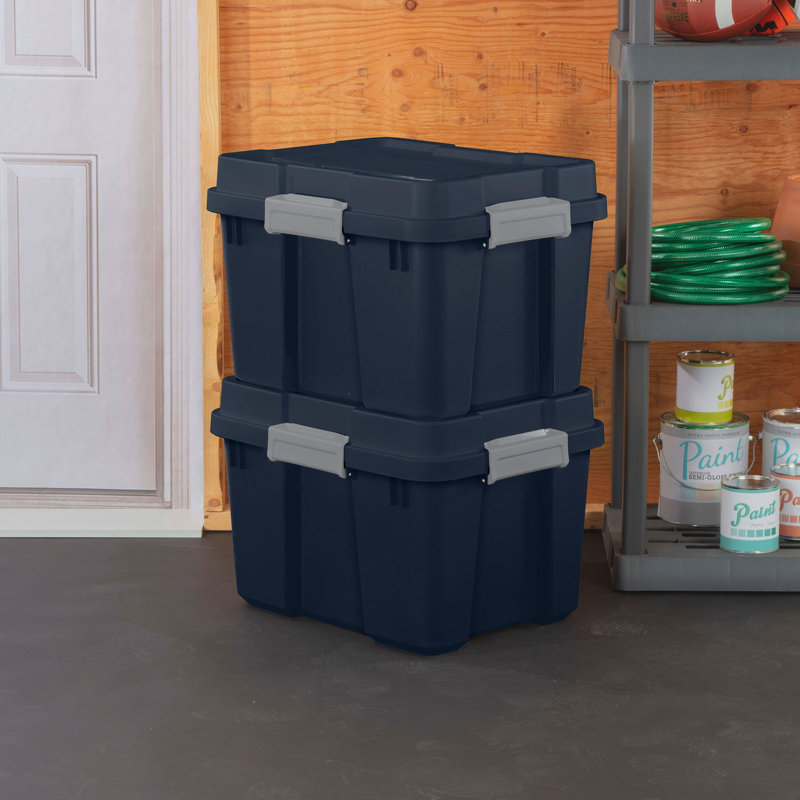 Ensemble de boîtes en plastique, Bleu, 4