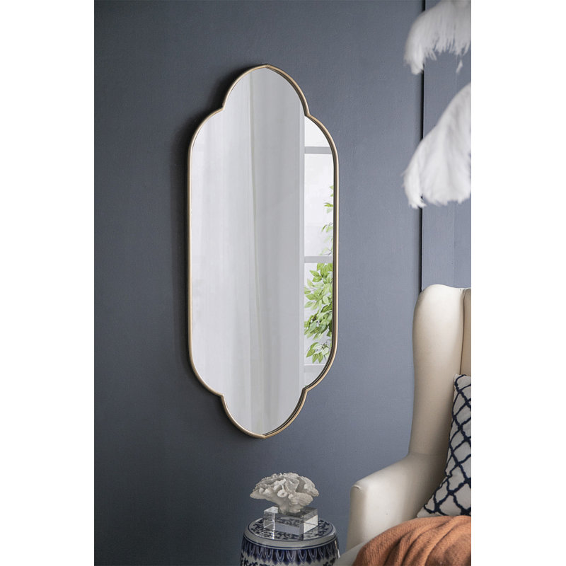 Miroir mural 22,4 x 1 x 48 po avec bords entaillés
