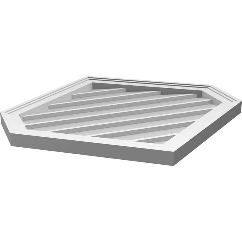 Ventilé vertical à pignon vertical en uréthane 9/12, H 1,5 po x l 28 po x L 28 po